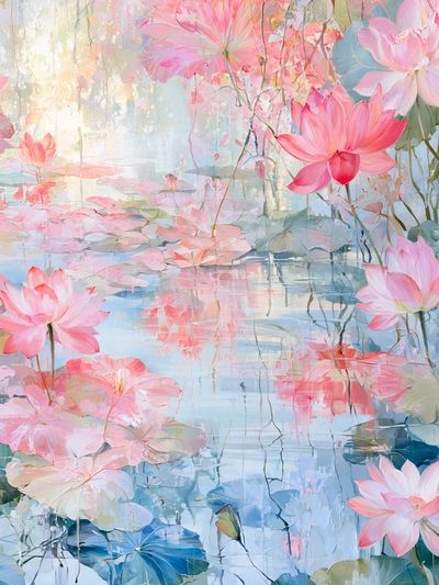 Lotus Bloom Garden Print.