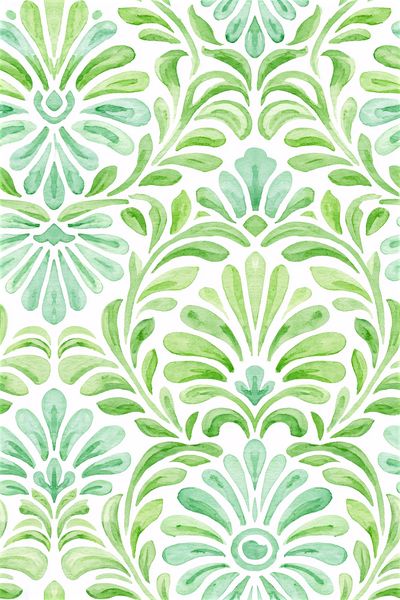 Watercolor Leaf Pattern Print. poster