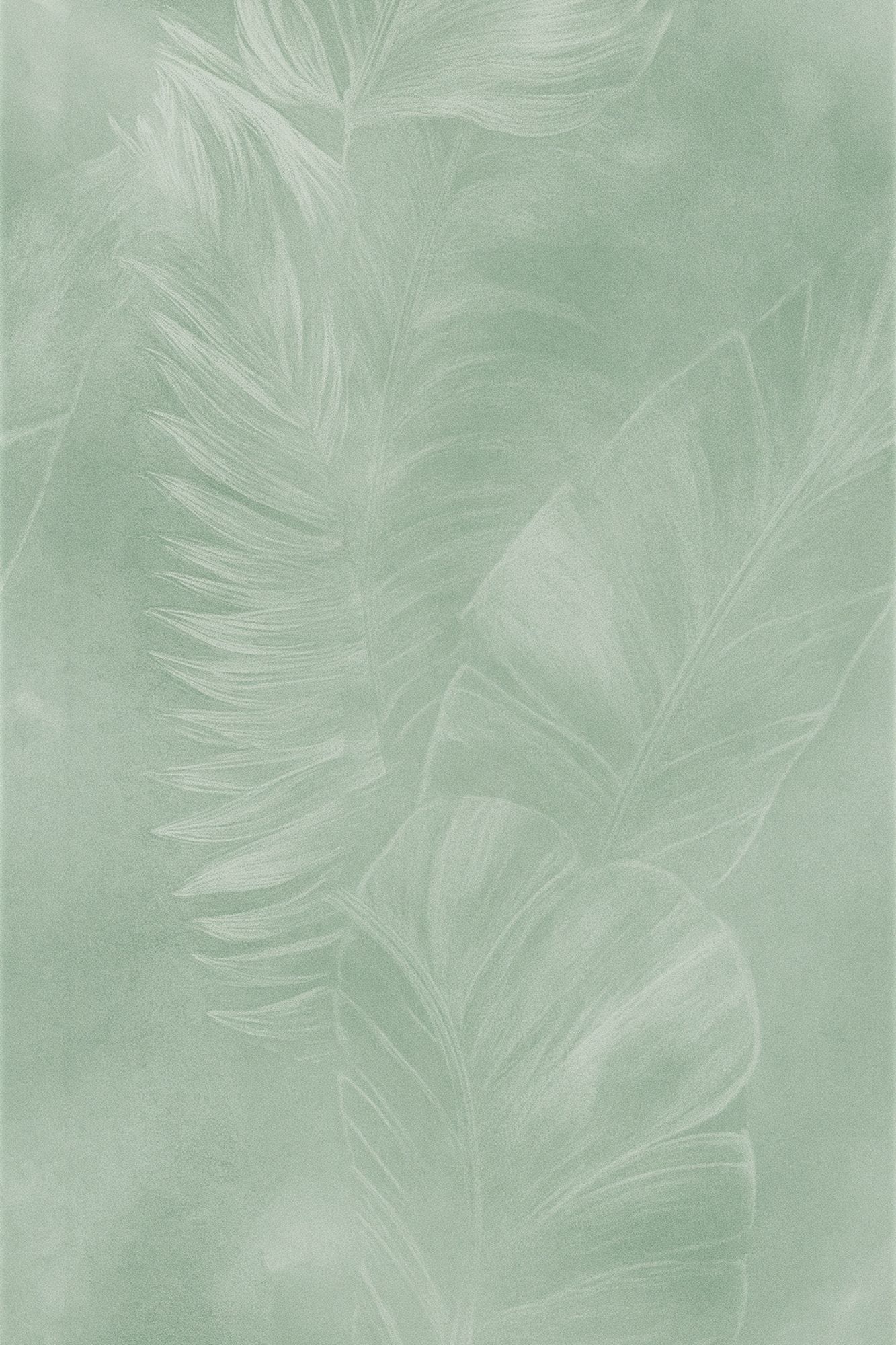 Soft Feather Botanical Print. poster detail