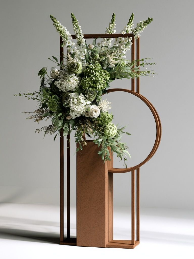 Modern Floral Sculpture Poster. poster — botanical art