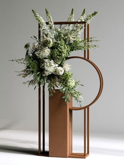 Modern Floral Sculpture Poster.