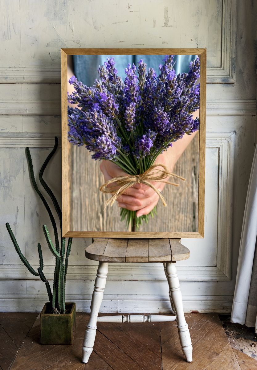 Lavender Bouquet Photography Poster. room preview