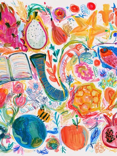 Colorful Botanical Still Life Poster. poster