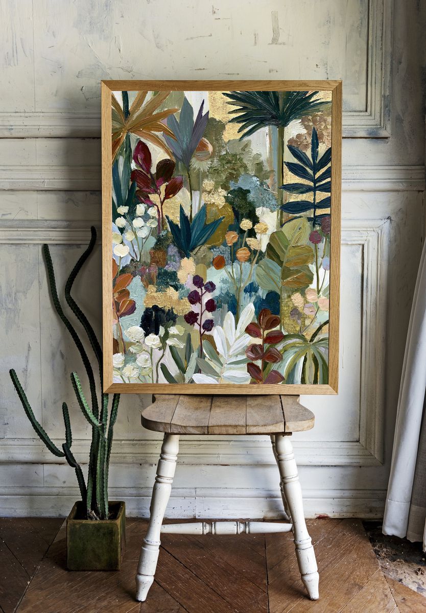 Tropical Botanical Garden Print. room preview