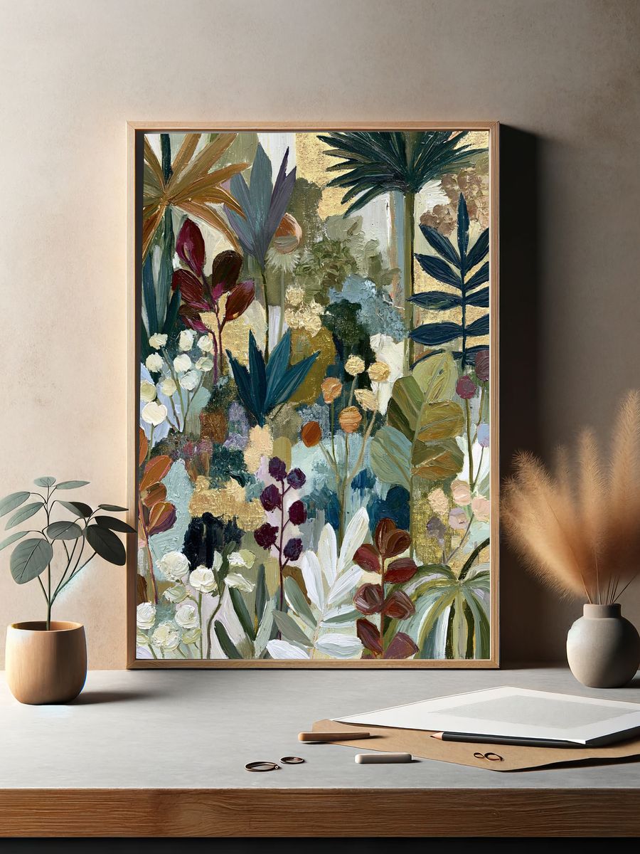 Tropical Botanical Garden Print. — room view 2