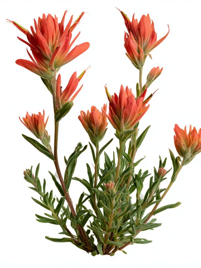 Indian Paintbrush Botanical Print. poster detail