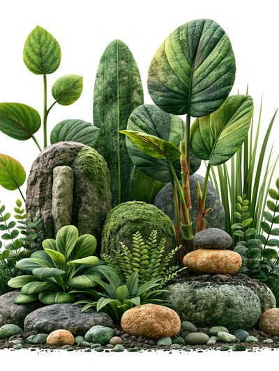 Lush Botanical Stones Poster.