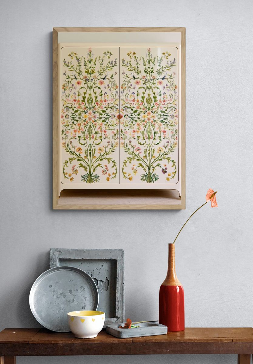 Botanical Symmetry Print. — room view 3