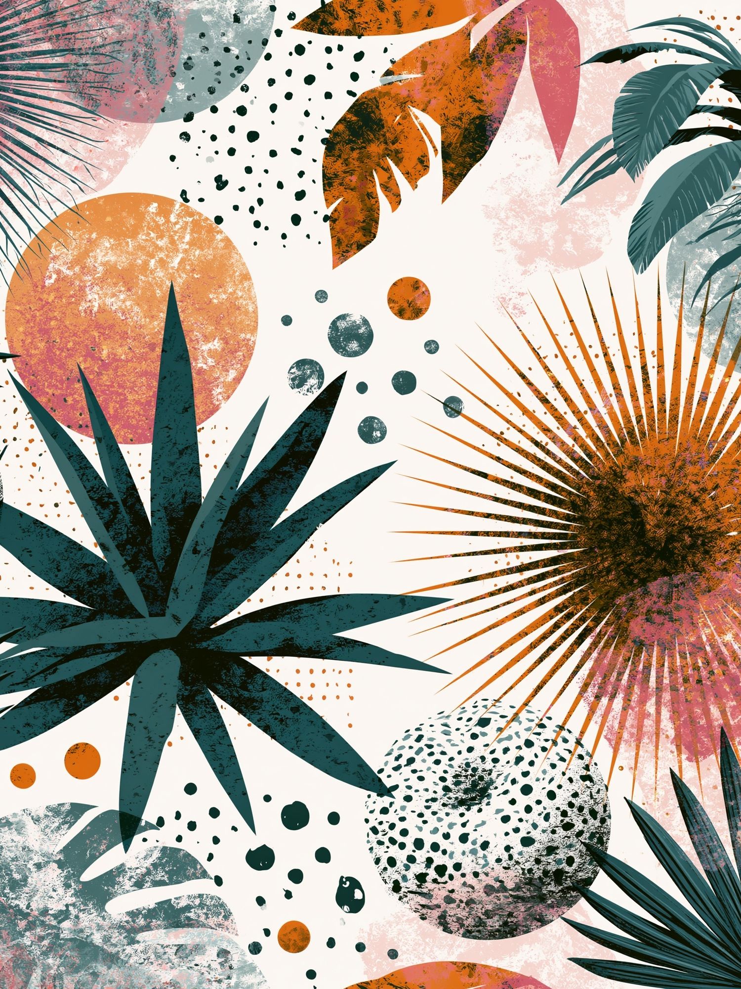 Tropical Palm Abstract Poster. poster — botanical art