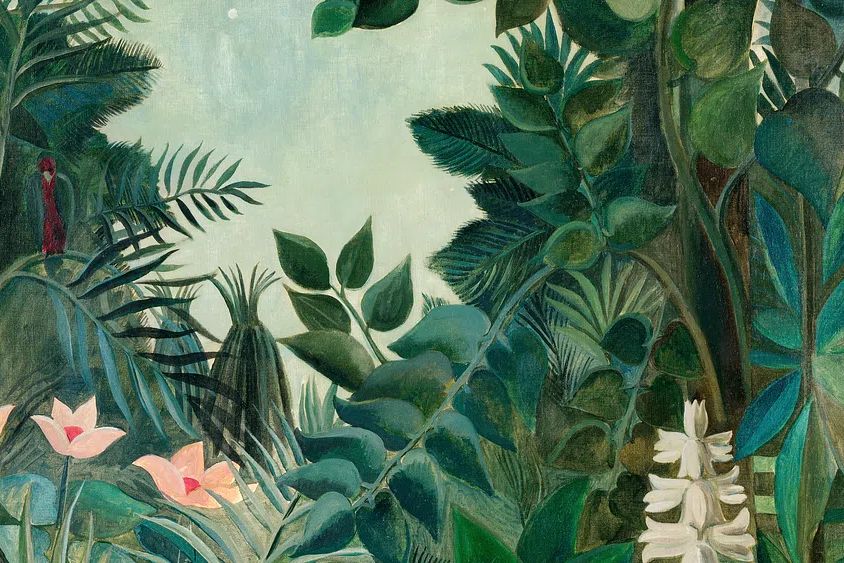 Rousseau vintage wallpaper, desktop background. poster detail