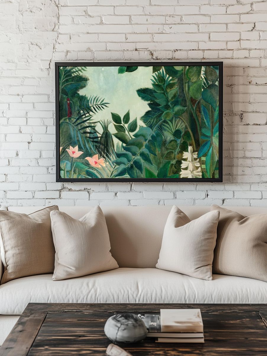 Rousseau vintage wallpaper, desktop background. — room view 1