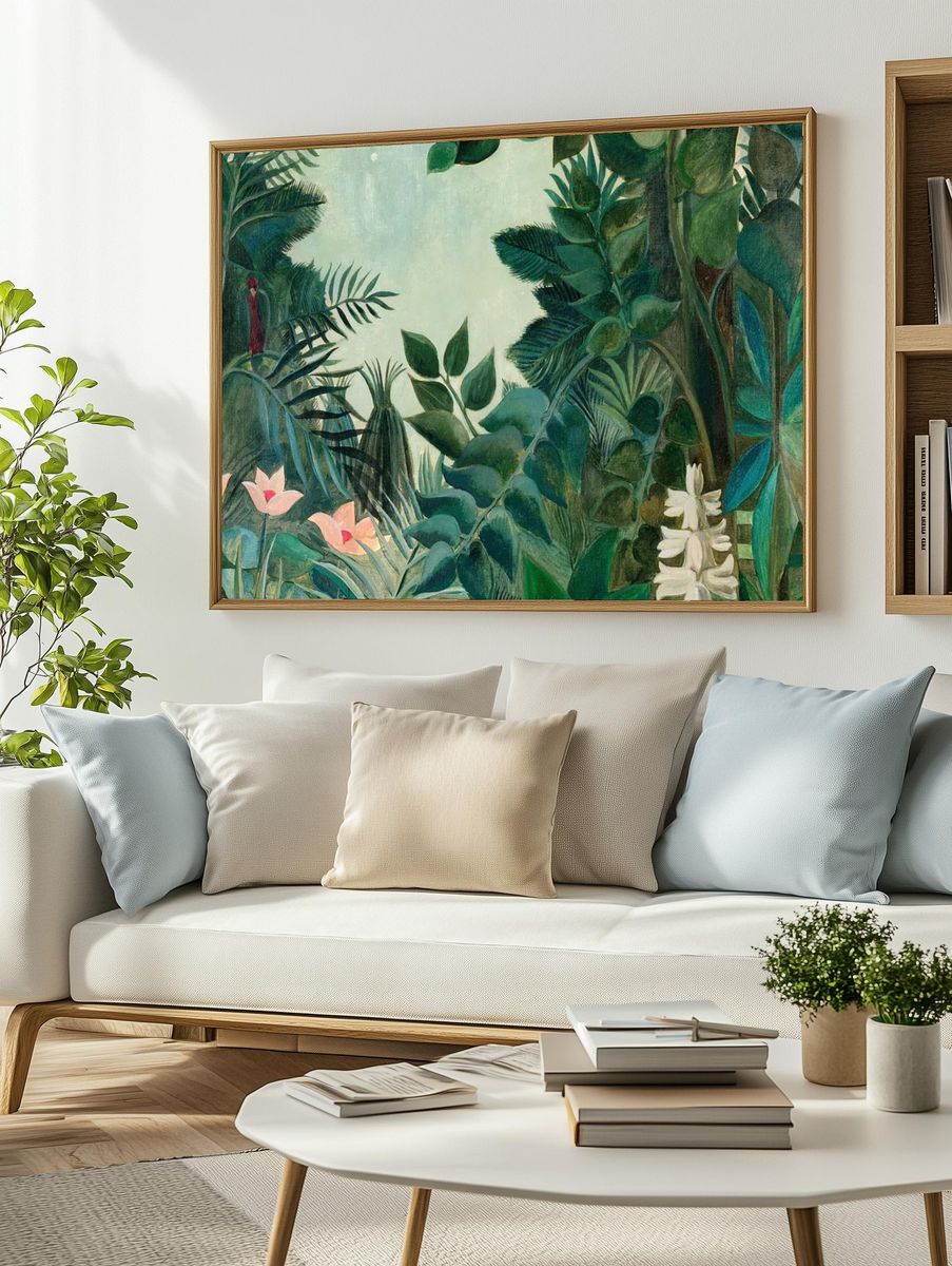 Rousseau vintage wallpaper, desktop background. — room view 2