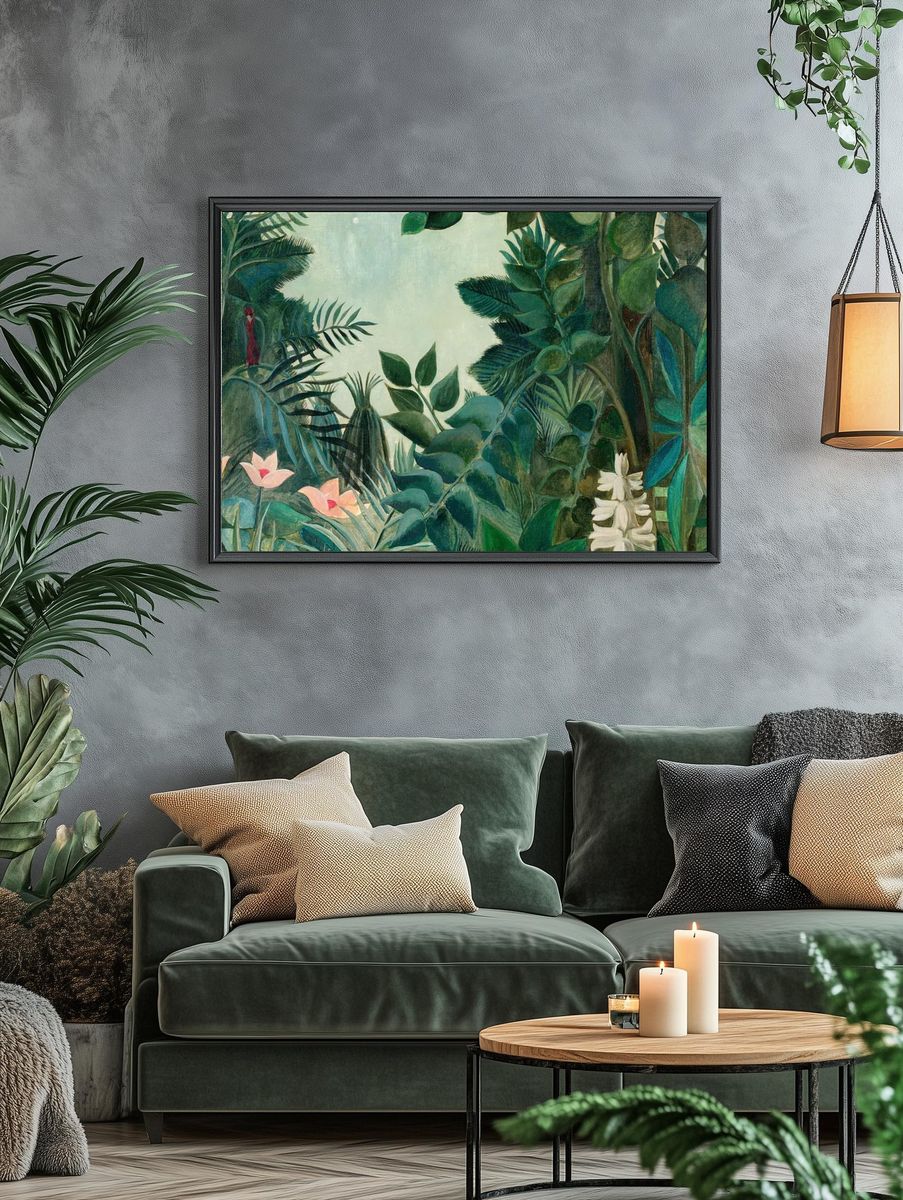 Rousseau vintage wallpaper, desktop background. — room view 4