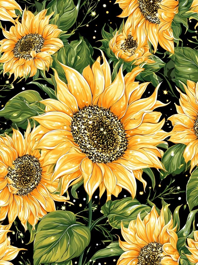 Sunflower Bloom Botanical Print. poster detail
