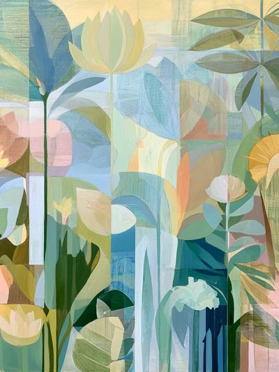 Pastel Botanical Garden Print.