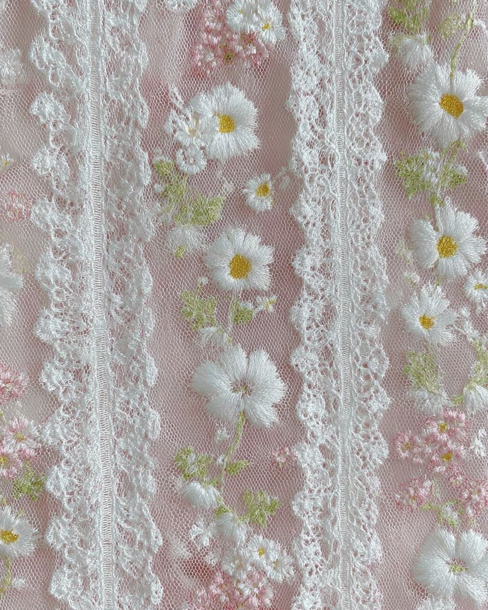 Daisy Lace Floral Print. poster — botanical art