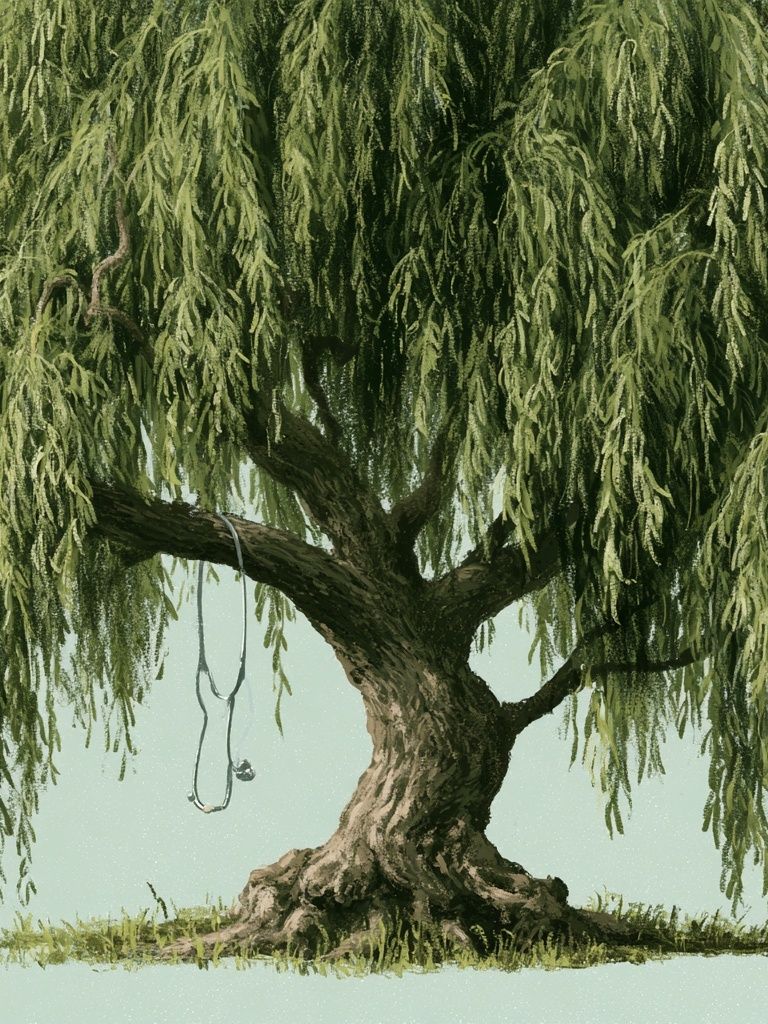 Weeping Willow Botanical Print. poster — botanical art