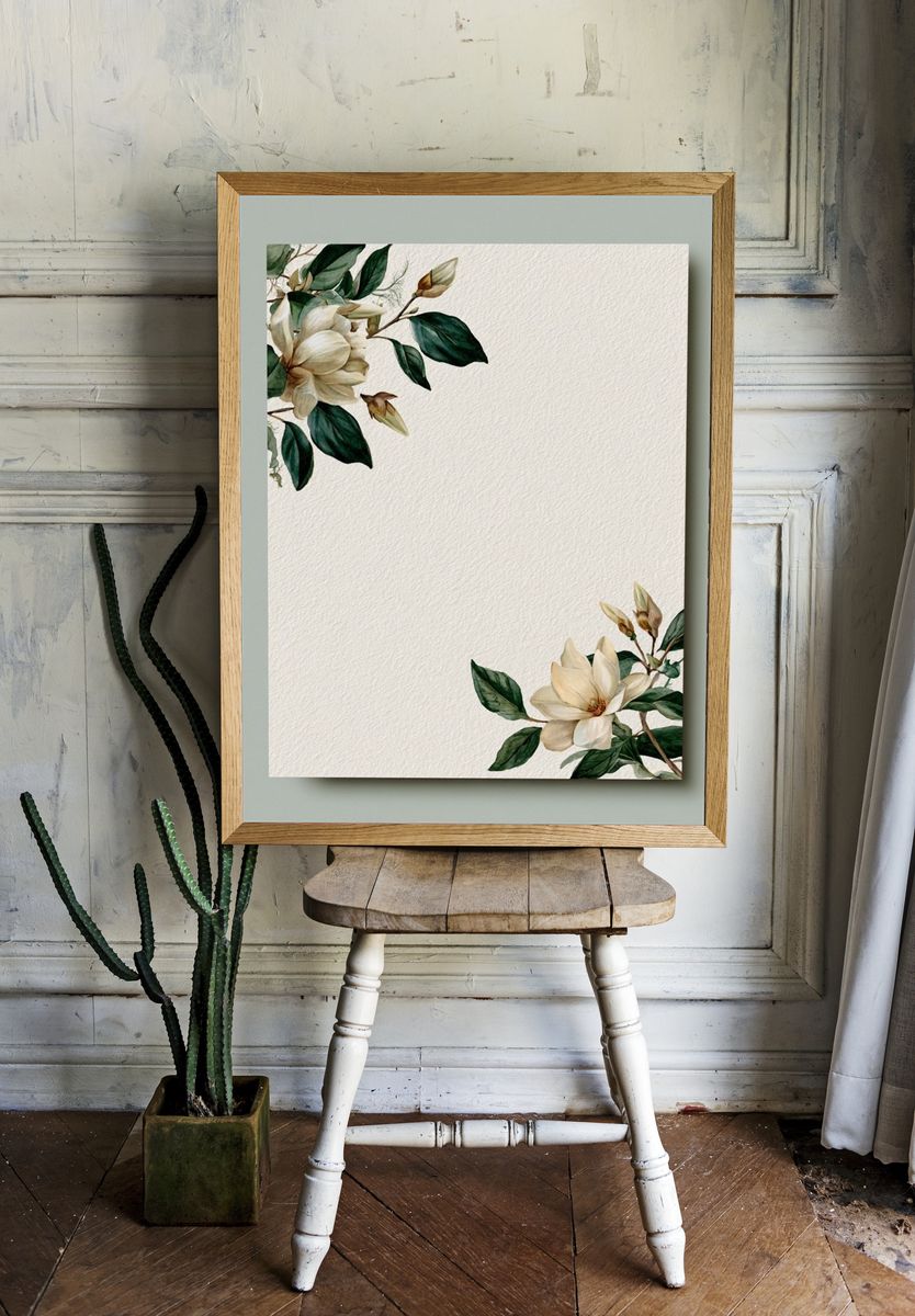 Magnolia Botanical Poster. — room view 1