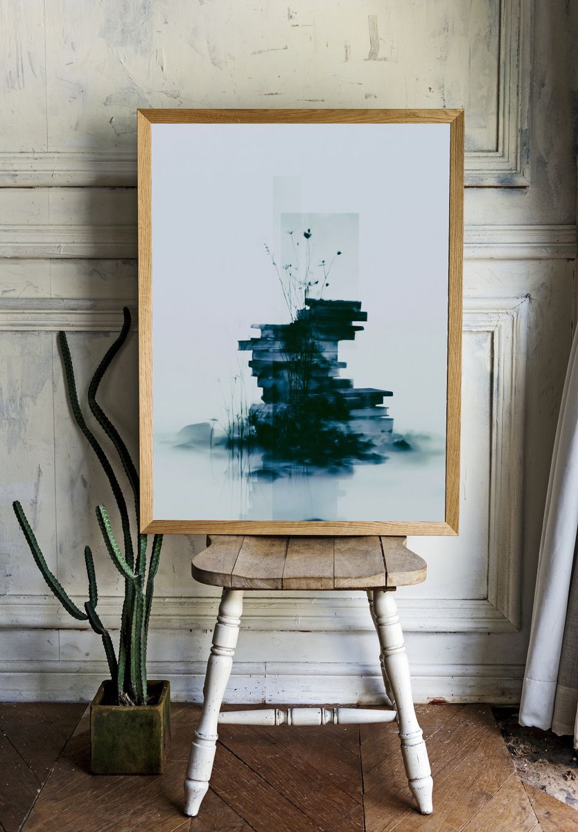 Dreamy Botanical Abstract Print. — room view 1