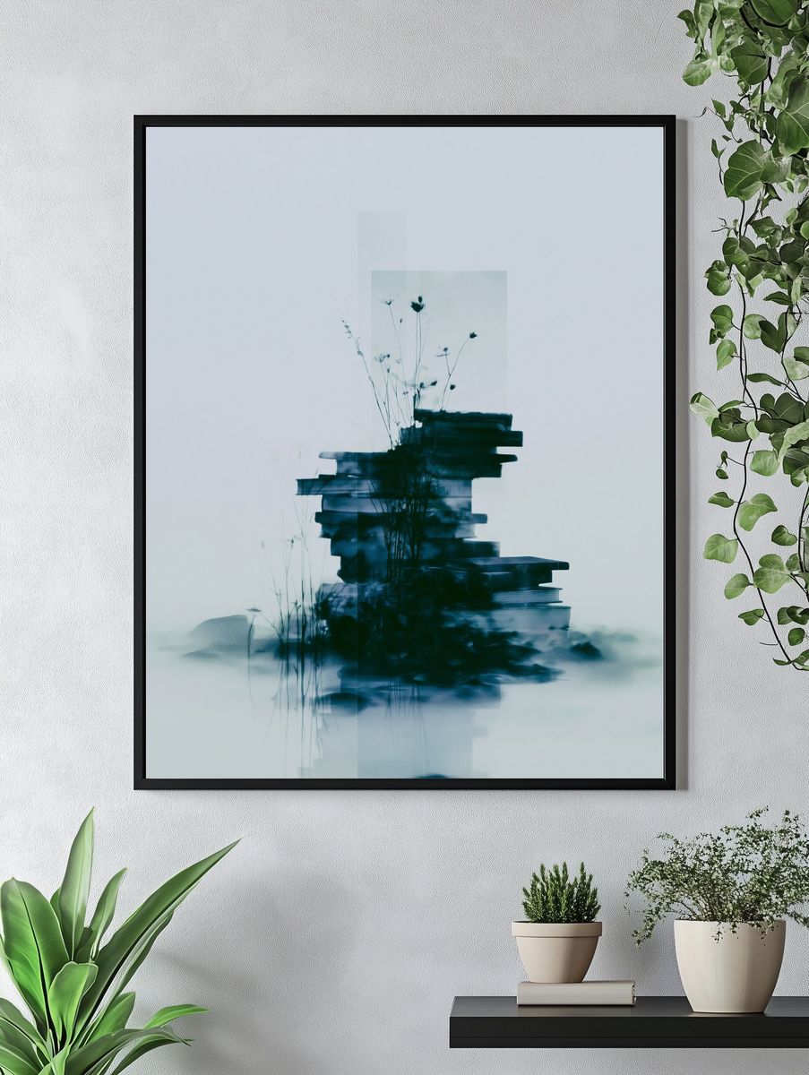 Dreamy Botanical Abstract Print. — room view 4