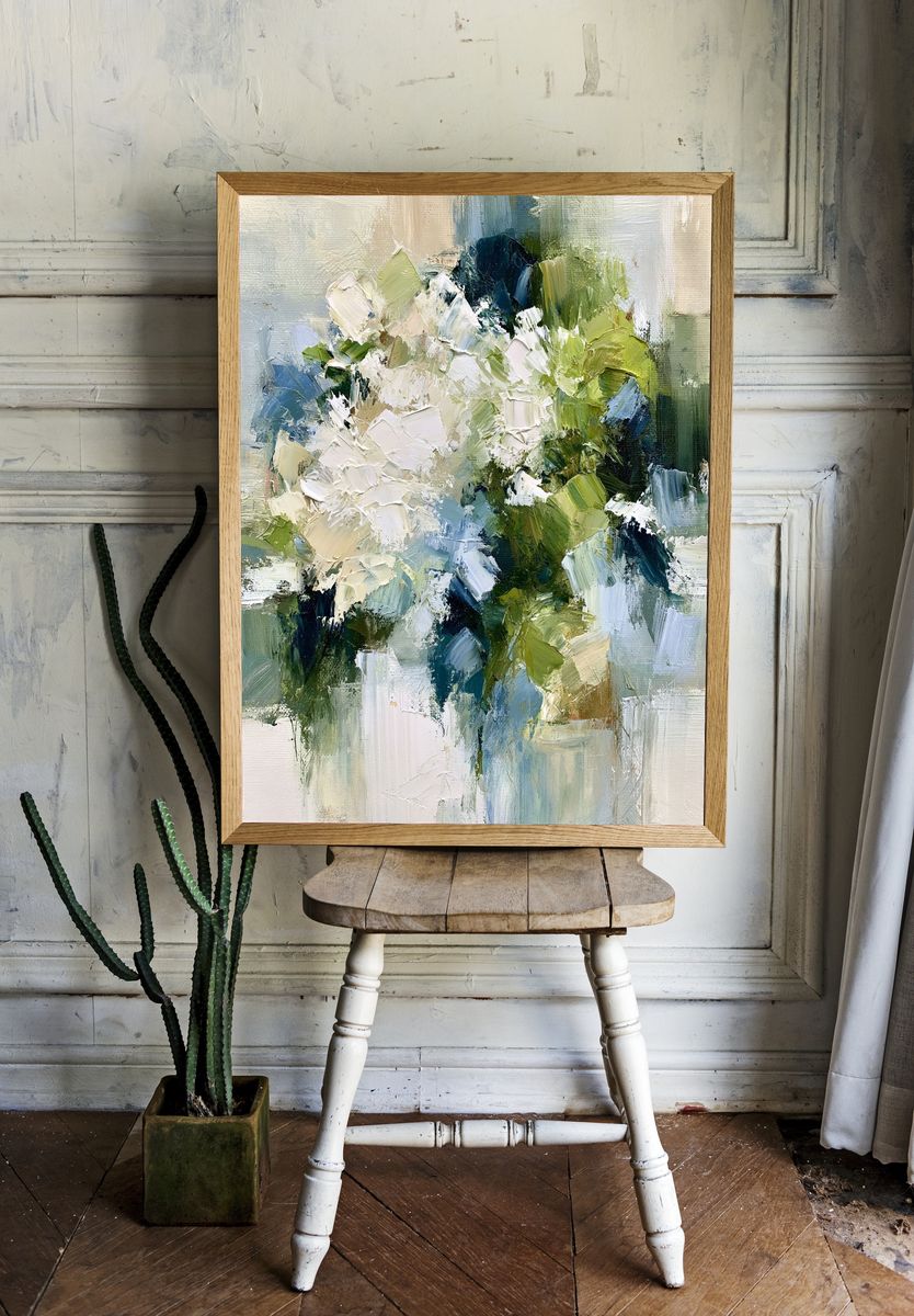 Abstract Floral Bouquet Print. — room view 1