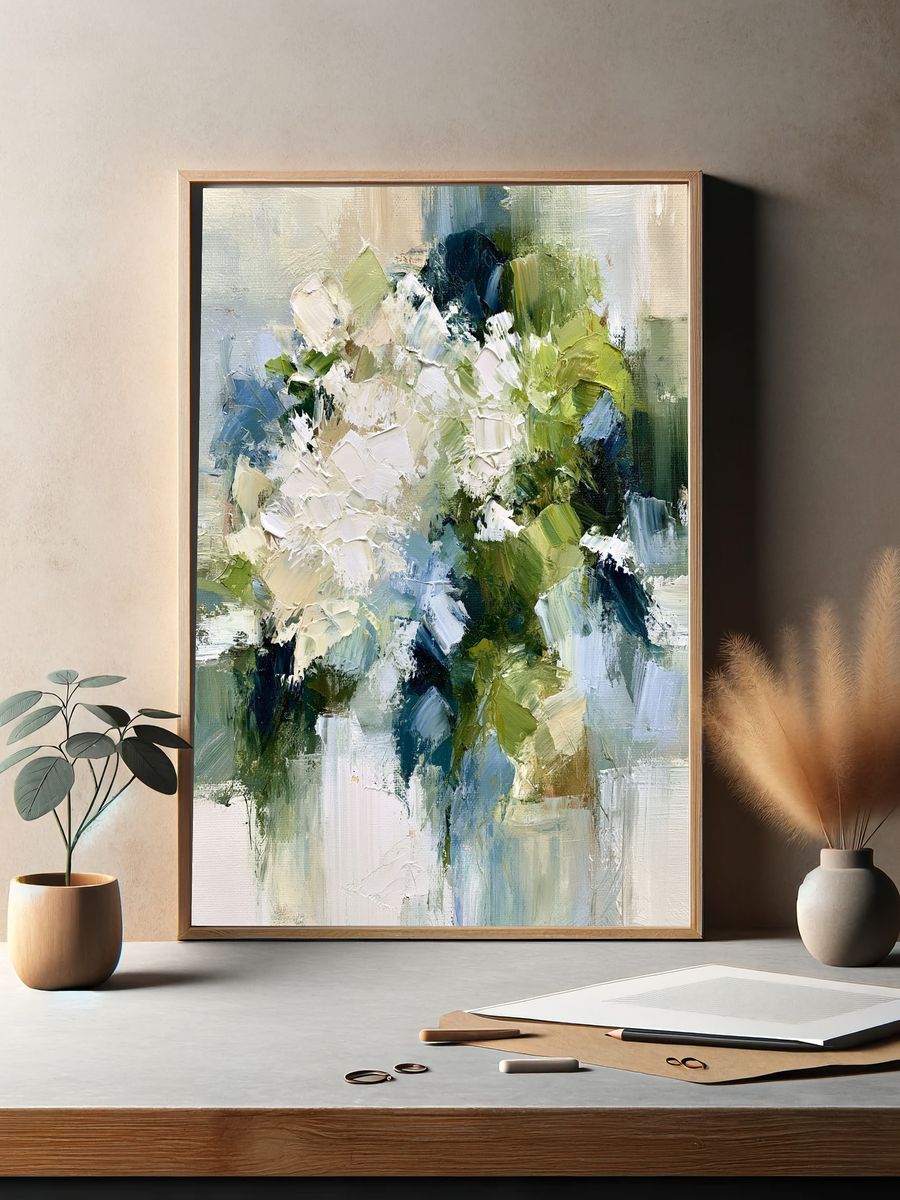 Abstract Floral Bouquet Print. — room view 2