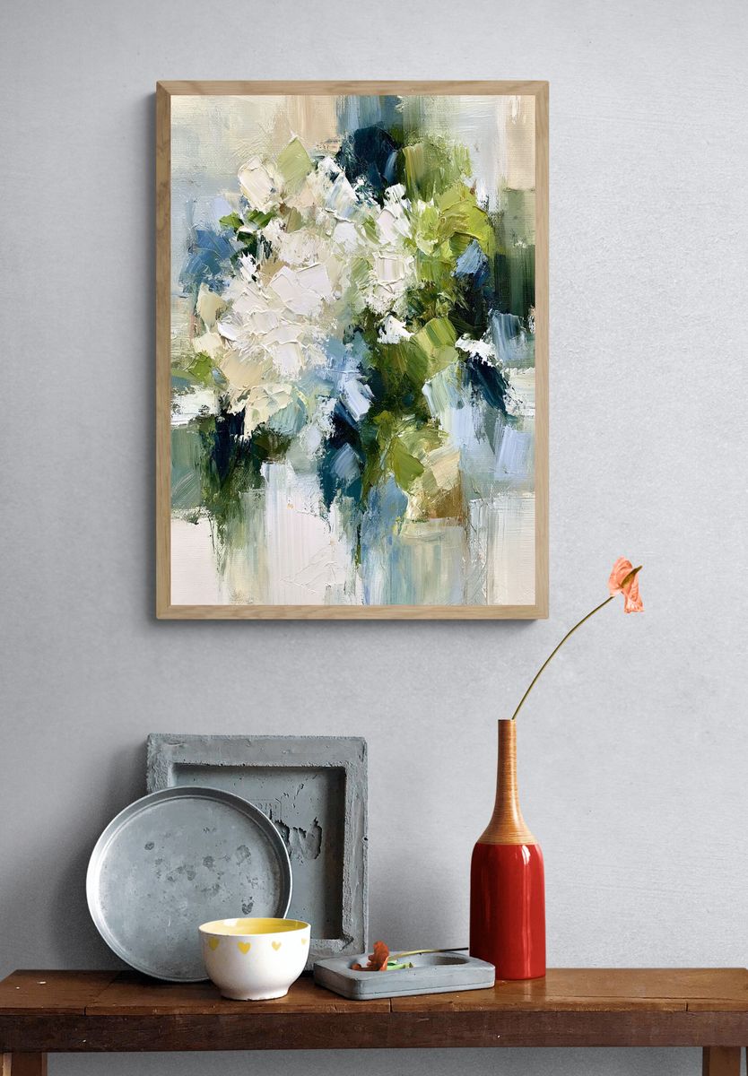 Abstract Floral Bouquet Print. — room view 3
