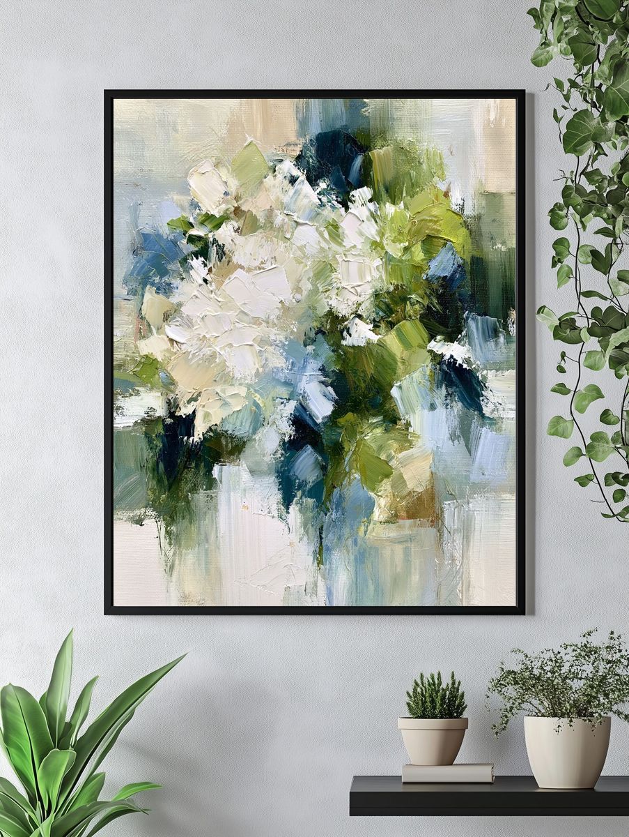 Abstract Floral Bouquet Print. — room view 4