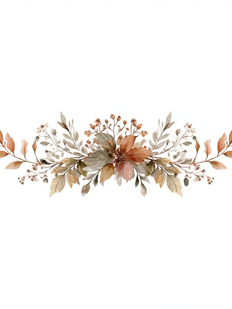 Autumn Botanical Garland Print. poster detail
