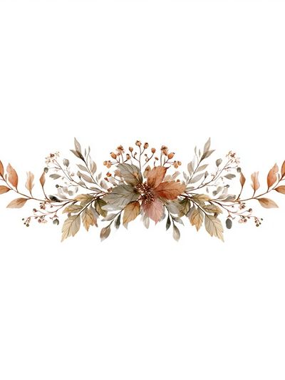 Autumn Botanical Garland Print.