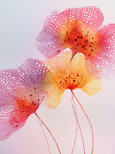 Pink Floral Watercolor Print. poster