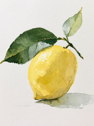 Lemon Watercolor Poster.