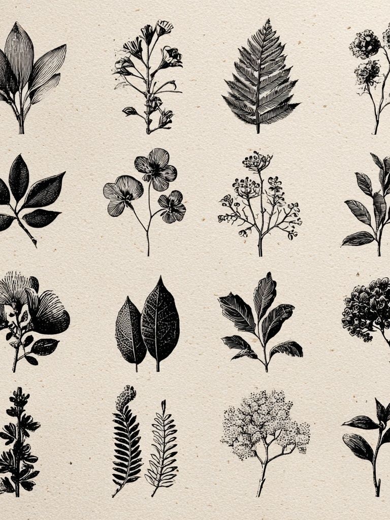 Botanical Ink Study Poster. poster detail
