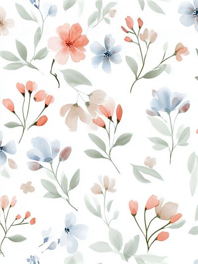 Pastel Wildflower Watercolor Print. poster