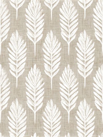 Neutral Leaf Pattern Botanical Print.