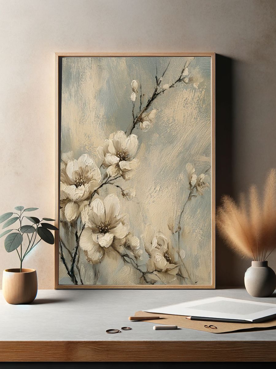 Blush Blossom Branches Fine-Art Print. — room view 2