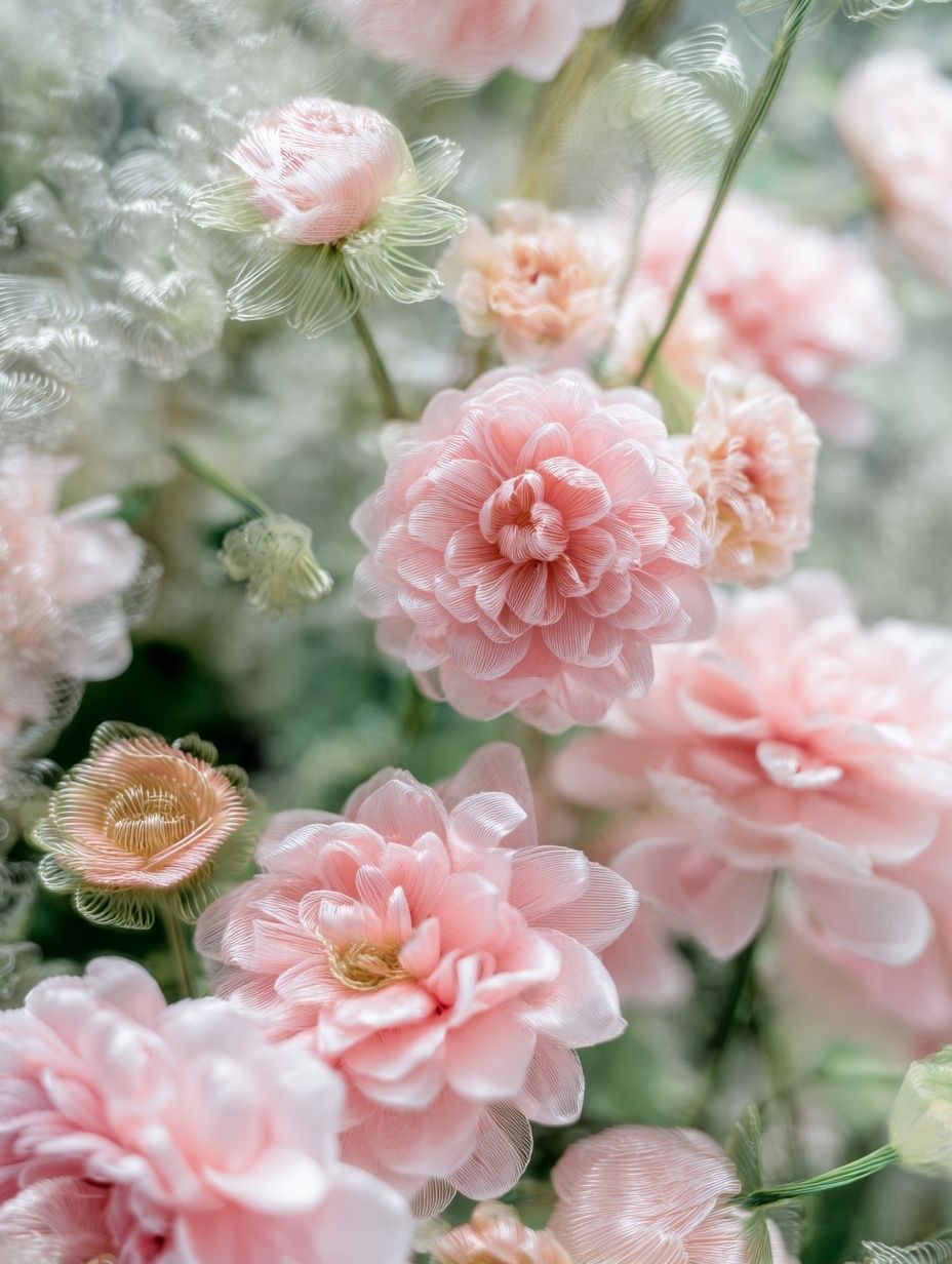 Pastel Bloom Botanical Print. poster detail