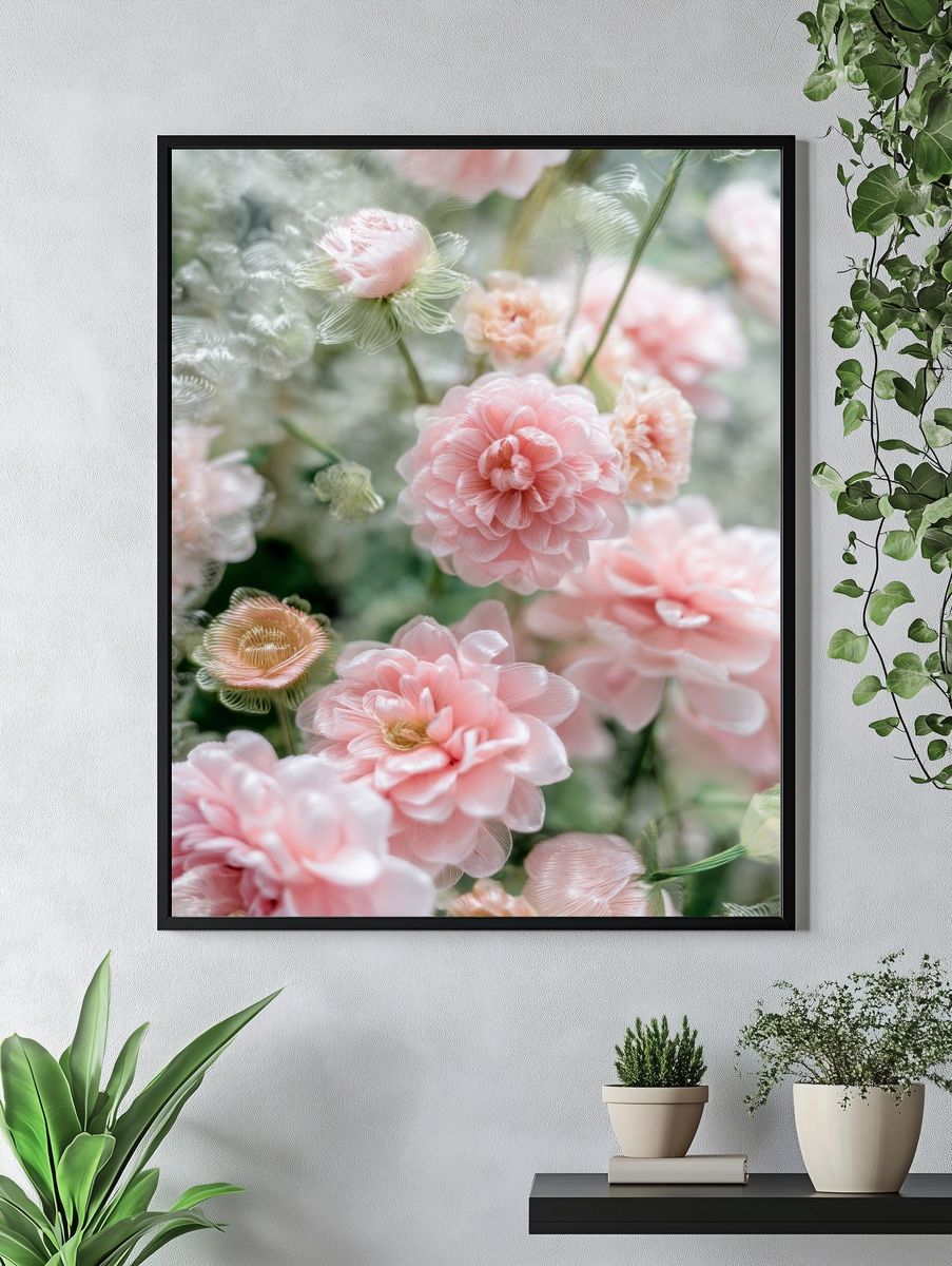 Pastel Bloom Botanical Print. — room view 4
