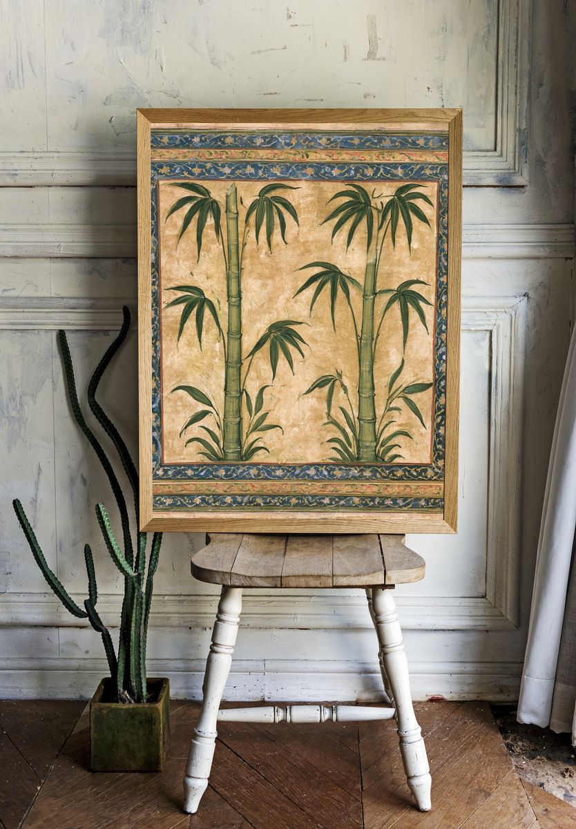 Bamboo Botanical Print. room preview