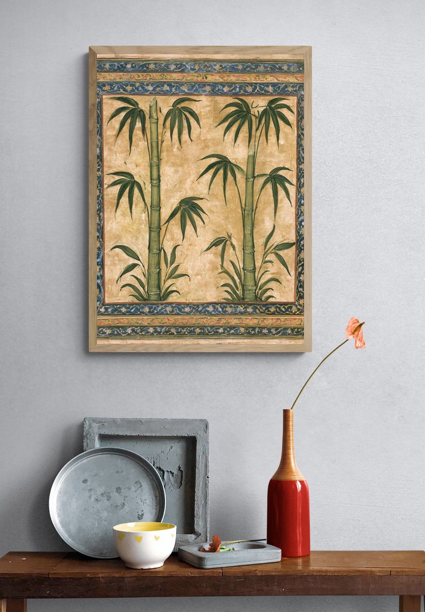 Bamboo Botanical Print. — room view 3