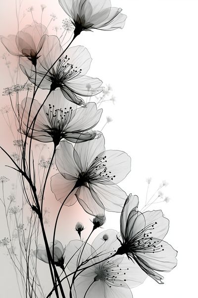 Delicate Blossom Botanical Print. poster