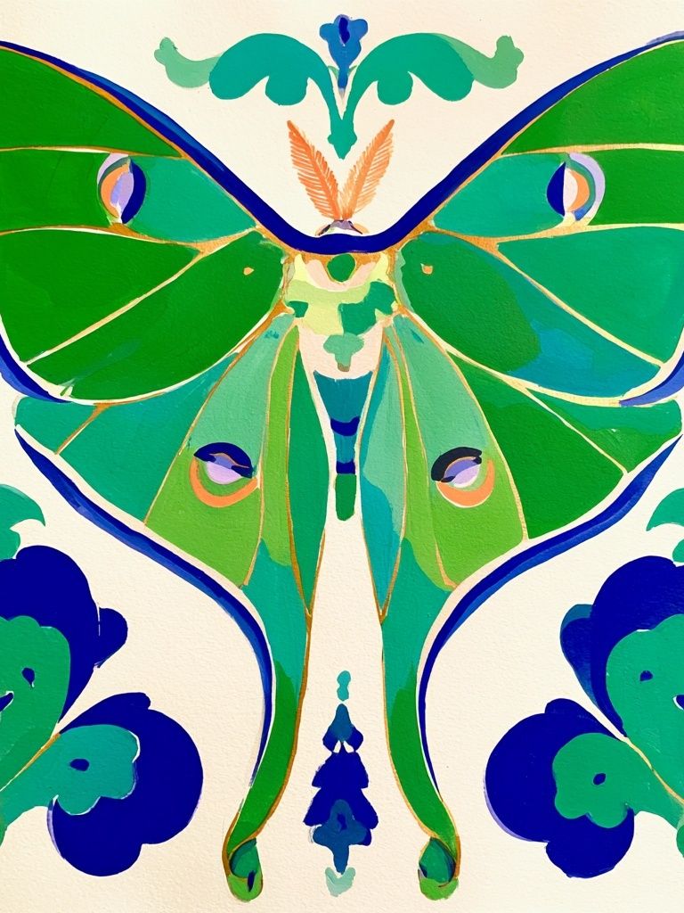Moth Botanical Illustration Poster. poster — botanical art