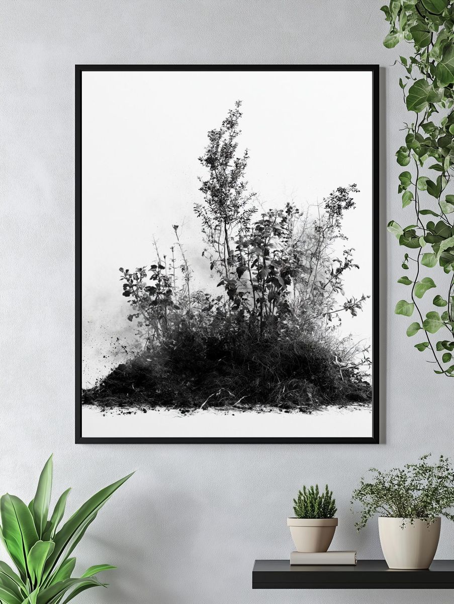 Botanical Ink Study Poster. — room view 4