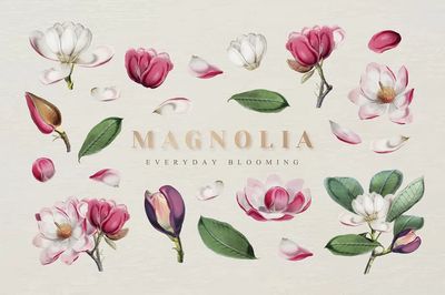 Floral Collage Vintage Print.