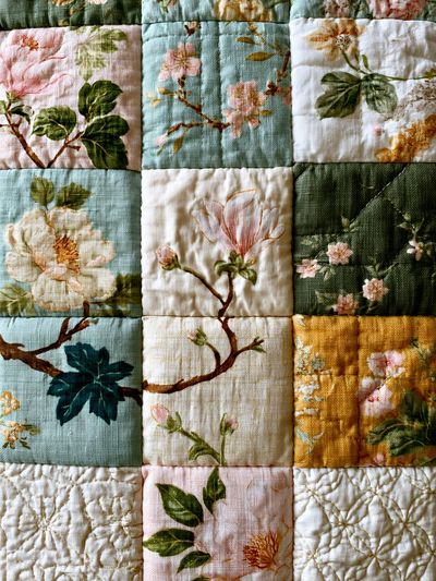 Floral Quilt Botanical Print.
