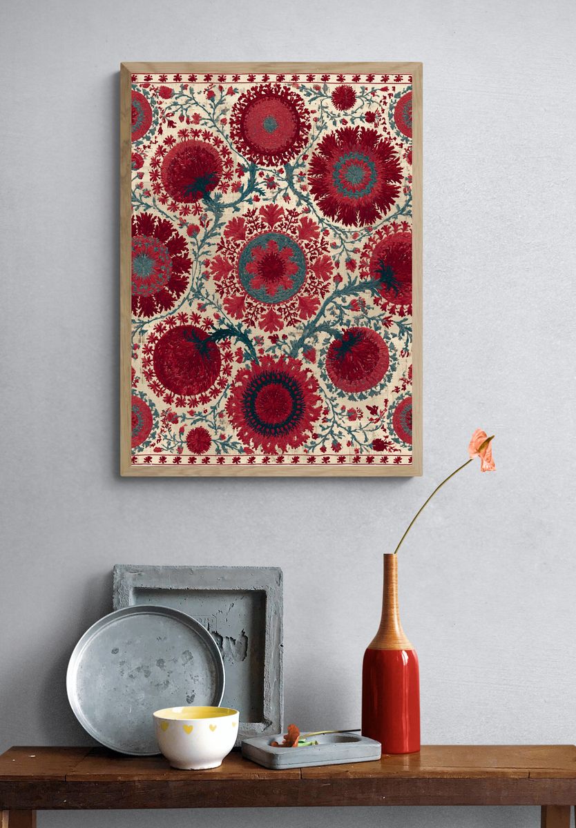 Floral Medallion Tapestry Print. — room view 3