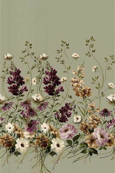 Botanical Meadow Floral Print. poster