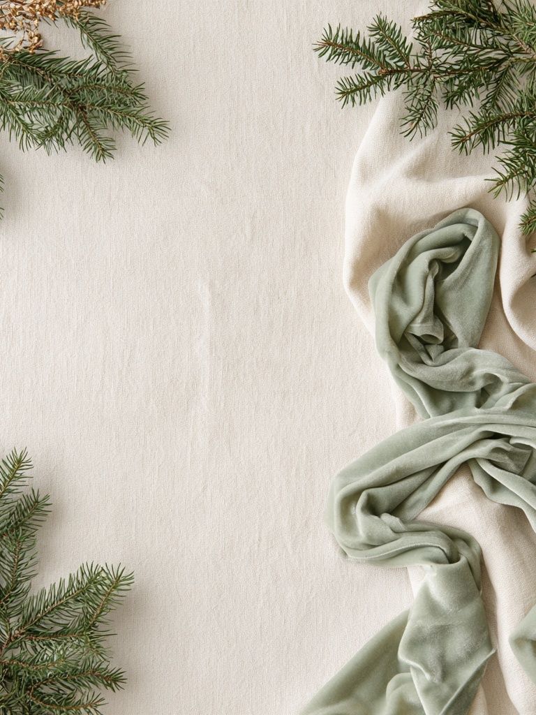 Winter Evergreen Still Life Print. poster detail