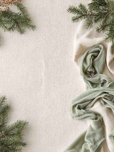 Winter Evergreen Still Life Print.