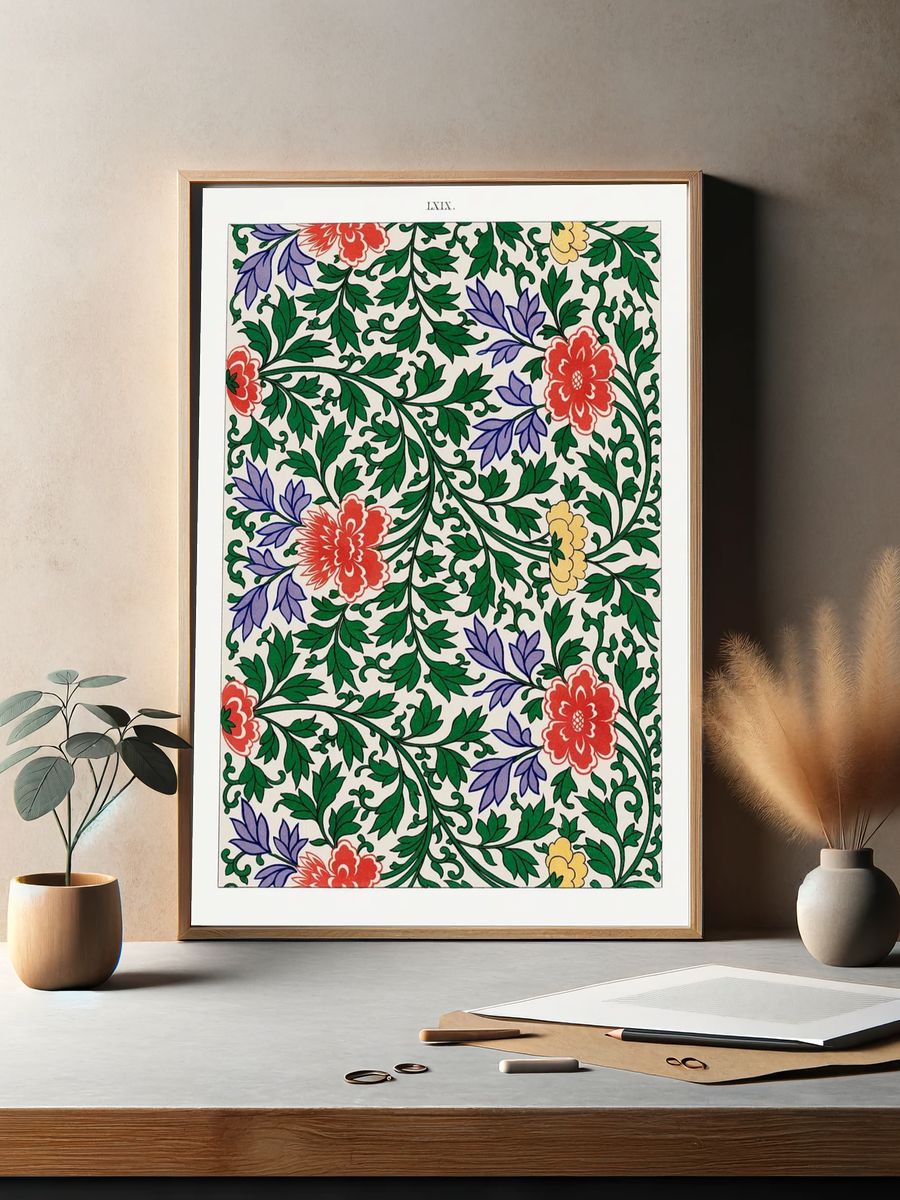 Chinese botanical illustration, Examples Chinese. — room view 2